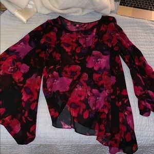 Vince Camuto bell sleeve sheer top